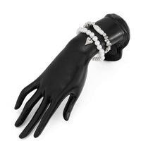 Thumbnail for Chic 2pcs Heart Charm Pearl Irregular Beaded Chain Bracelet Set - ArtGalleryZen