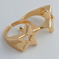 Thumbnail for Chic 2Pcs Hollow Star Open Ring Set