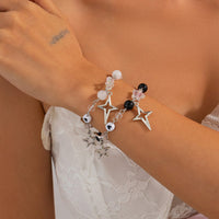 Thumbnail for Chic 2pcs Star Lollipop Charm Agate Crystal Chain Matching Bracelet Set - ArtGalleryZen