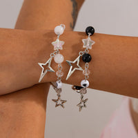 Thumbnail for Chic 2pcs Star Lollipop Charm Agate Crystal Chain Matching Bracelet Set - ArtGalleryZen