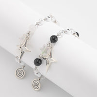 Thumbnail for Chic 2pcs Star Lollipop Charm Agate Crystal Chain Matching Bracelet Set - ArtGalleryZen