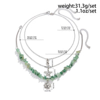 Thumbnail for Chic 3 Pieces Sun Moon Star Tree Pendant Turquoise Stone Necklace Set - ArtGalleryZen