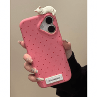 Thumbnail for Chic 3D Kitten Polka Dot Leather iPhone Case - ArtGalleryZen