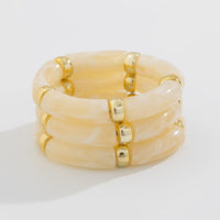 Thumbnail for Chic 3pcs Bamboo Tube Shaped Acrylic Bangle Bracelet Set