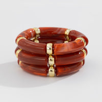 Thumbnail for Chic 3pcs Bamboo Tube Shaped Acrylic Bangle Bracelet Set