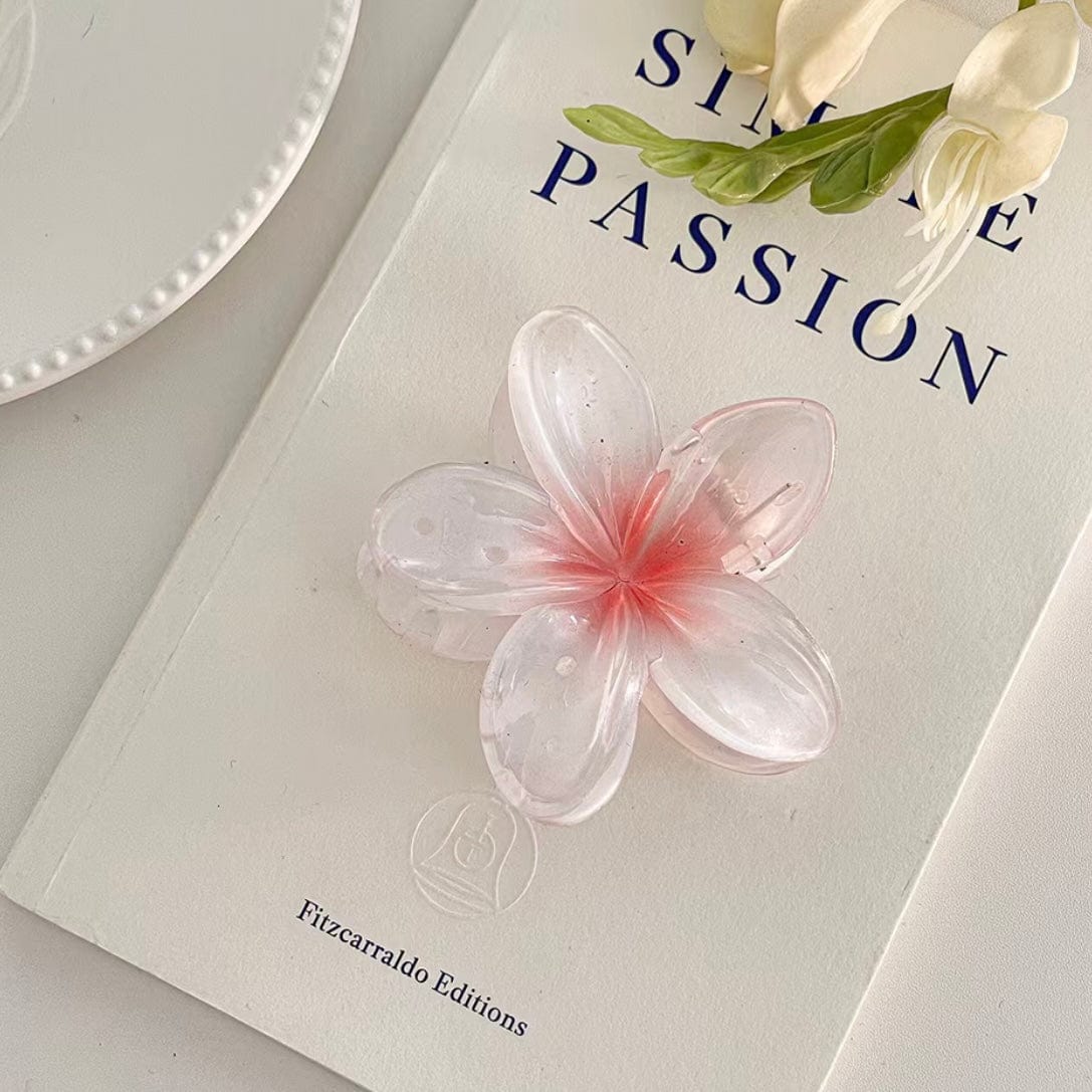 Chic 3Pcs Gradient Flower Hair Clip Hair Claw Set - ArtGalleryZen