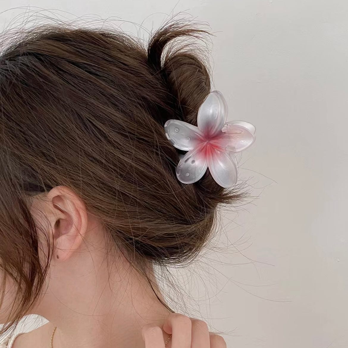 Chic 3Pcs Gradient Flower Hair Clip Hair Claw Set