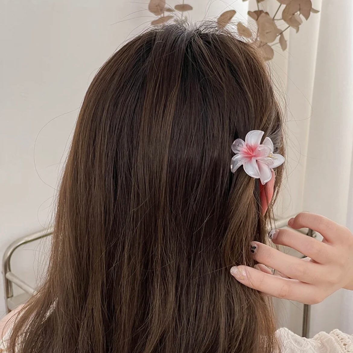 Chic 3Pcs Gradient Flower Hair Clip Hair Claw Set