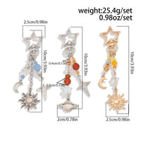 Thumbnail for Chic 3Pcs Star Sun Moon Celestial Crystal Keychain Set - ArtGalleryZen
