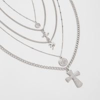 Thumbnail for Chic 5pcs Cross Round Disk Coconut Tree Pendant Necklace Set - ArtGalleryZen