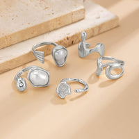 Thumbnail for Chic 5pcs Irregualr Pearl Inlaid Waterdrop Ring Set - ArtGalleryZen