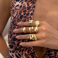 Thumbnail for Chic 8pcs Bowknot Glossy Waterdrop Open Ring Set - ArtGalleryZen