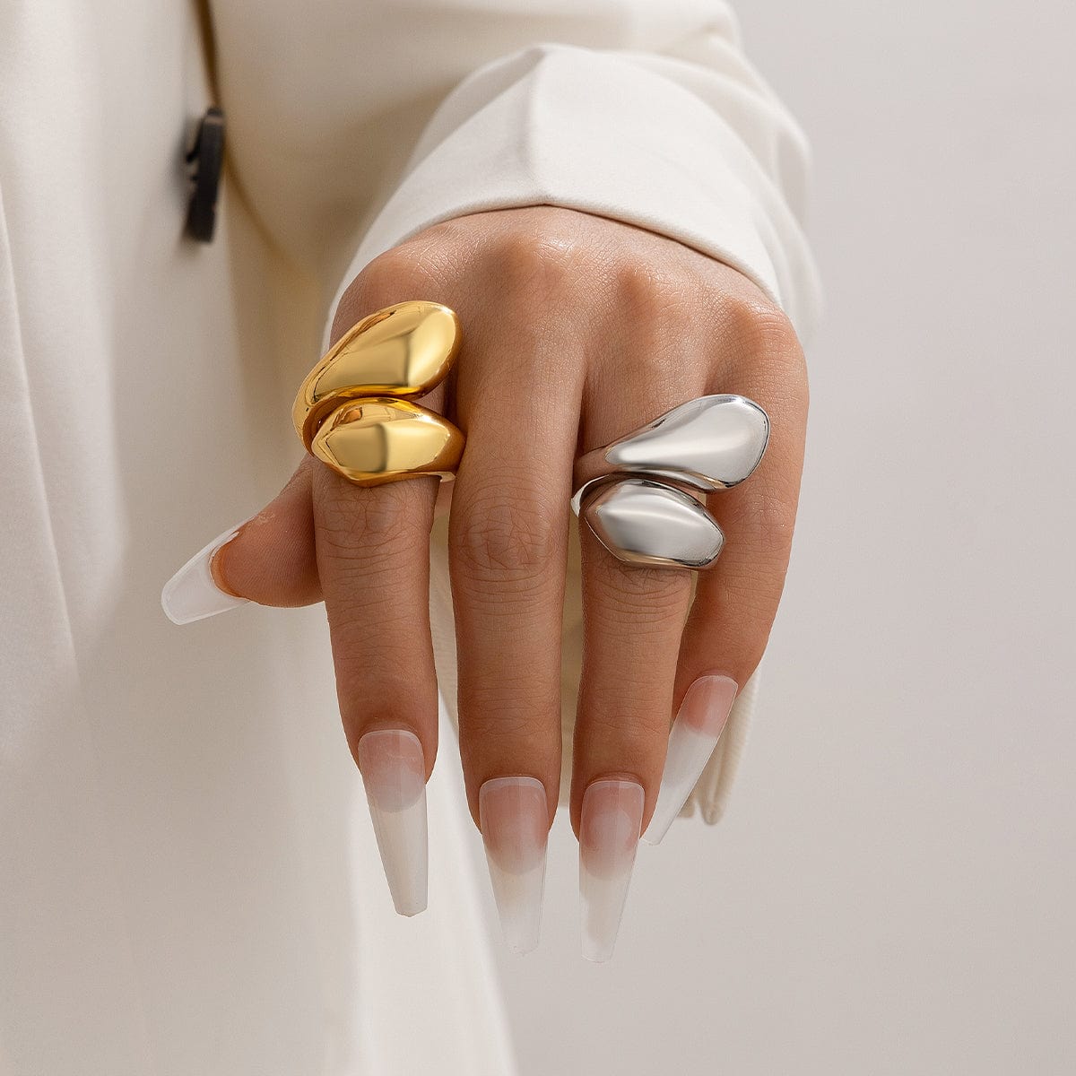 Chic Abstract Chunky Waterdrop Ring