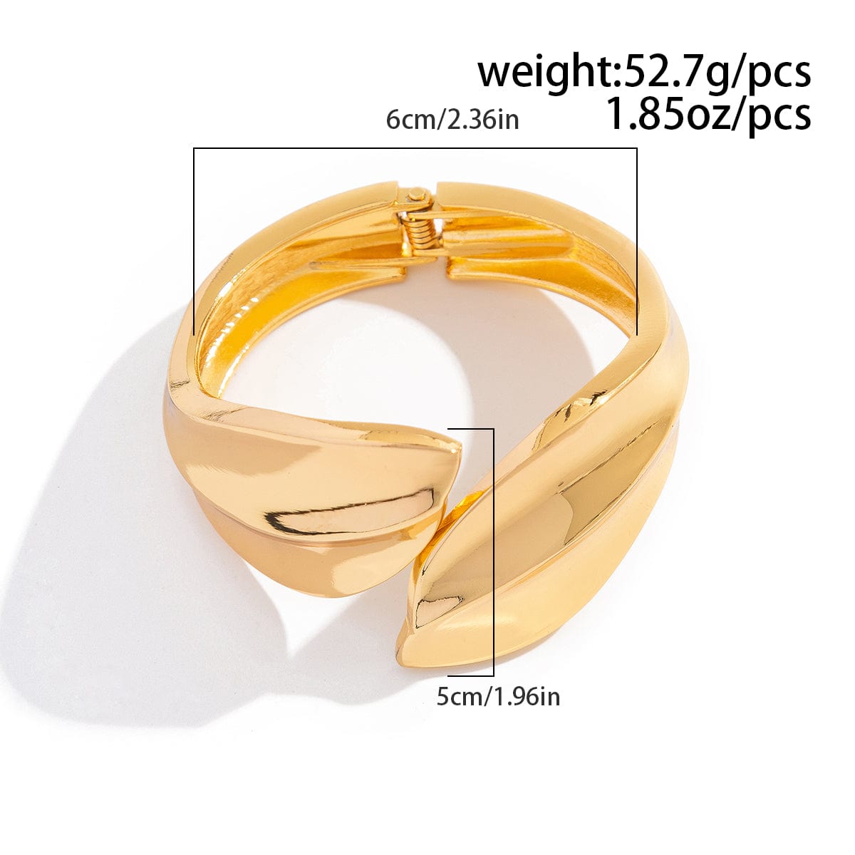 Chic Abstract Leaf Wide Cuff Bangle Bracelet - ArtGalleryZen