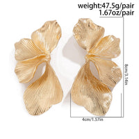 Thumbnail for Chic Abstract Pleated Flower Petal Pattern Earrings - ArtGalleryZen