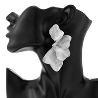 Thumbnail for Chic Abstract Pleated Flower Petal Pattern Earrings