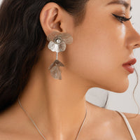 Thumbnail for Chic Abstract Rhinestone Inlaid Floral Dangle Earrings