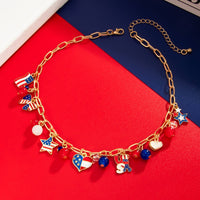 Thumbnail for Chic American Flag Element Heart Star Pendant Necklace Bracelet Earrings - ArtGalleryZen