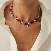 Thumbnail for Chic American Flag Element Heart Star Pendant Necklace Bracelet Earrings - ArtGalleryZen