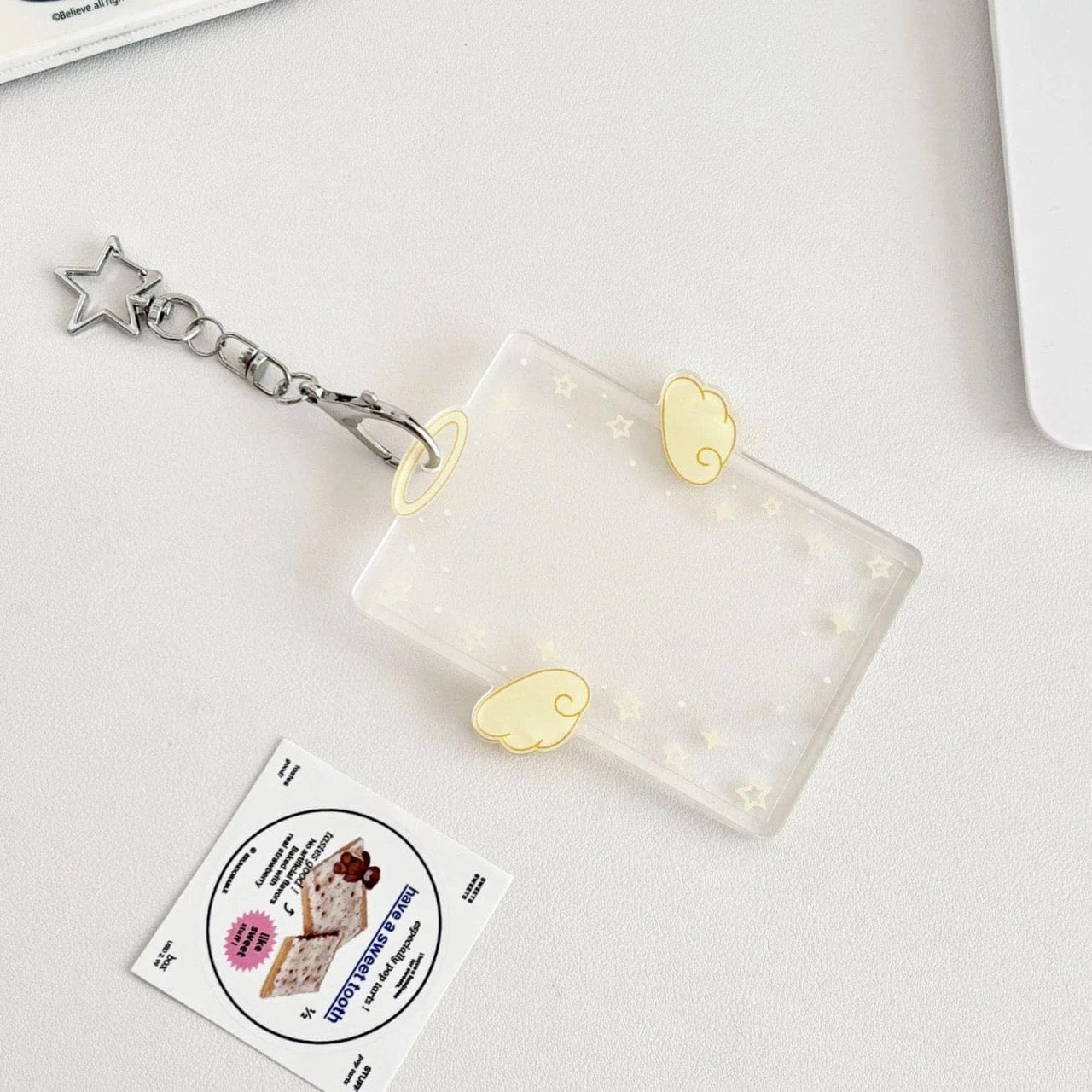 Chic Angel Kpop Keychain Acrylic Photocard Holder - ArtGalleryZen
