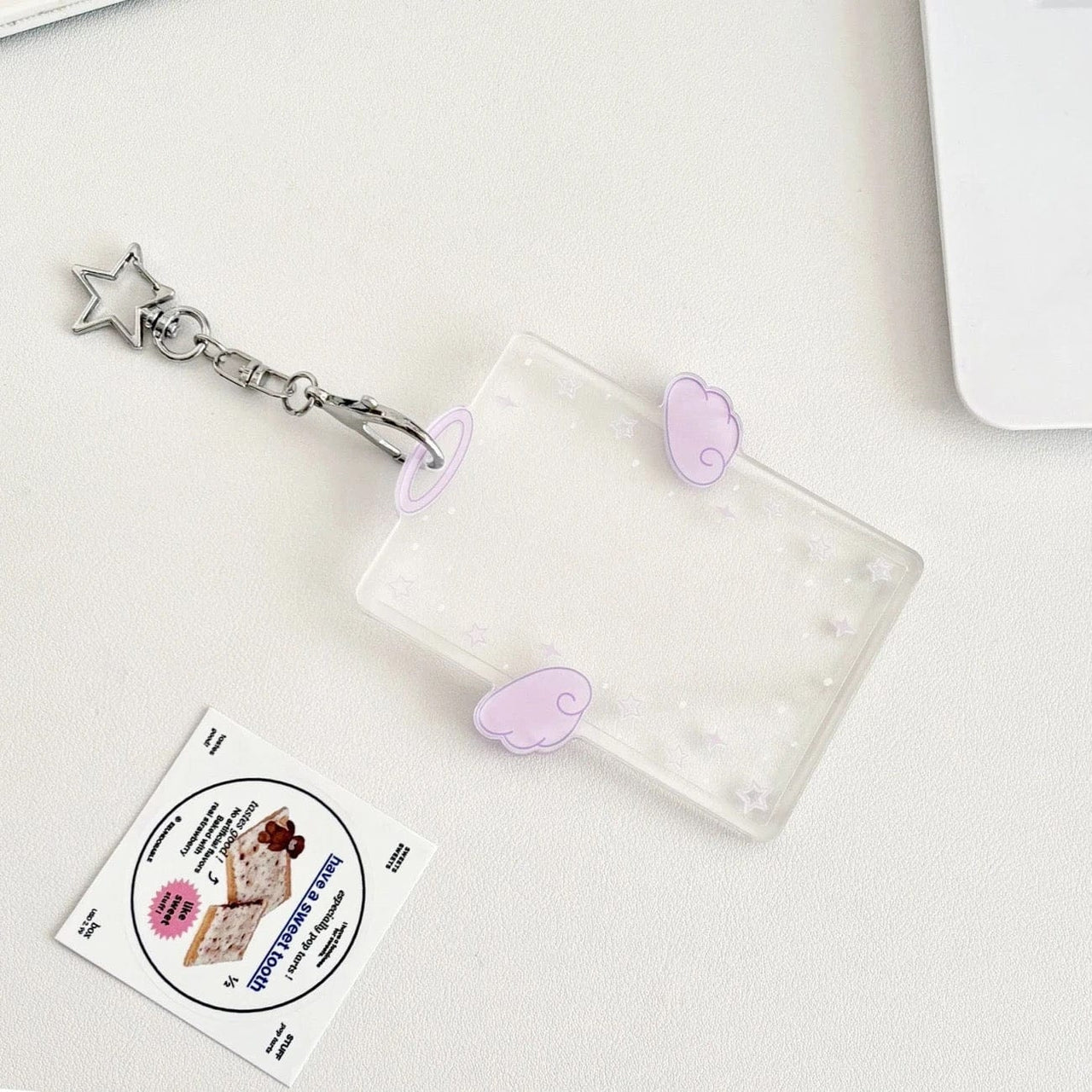 Chic Angel Kpop Keychain Acrylic Photocard Holder - ArtGalleryZen