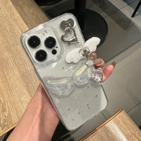 Thumbnail for Chic Angel Wing Star Sequin iPhone Case With Charm - ArtGalleryZen