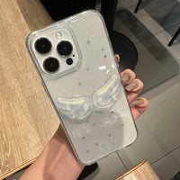 Thumbnail for Chic Angel Wing Star Sequin iPhone Case With Charm - ArtGalleryZen