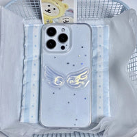 Thumbnail for Chic Angel Wing Star Sequin iPhone Case With Charm - ArtGalleryZen