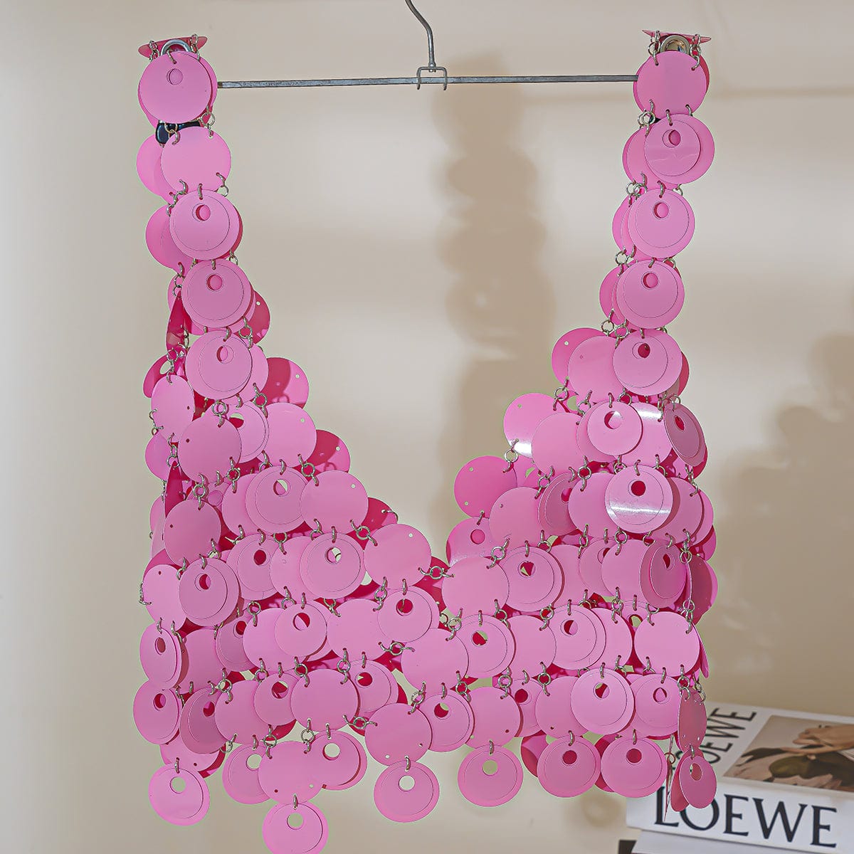 Chic Backless Colorful Sequins Body Chain Bra - ArtGalleryZen