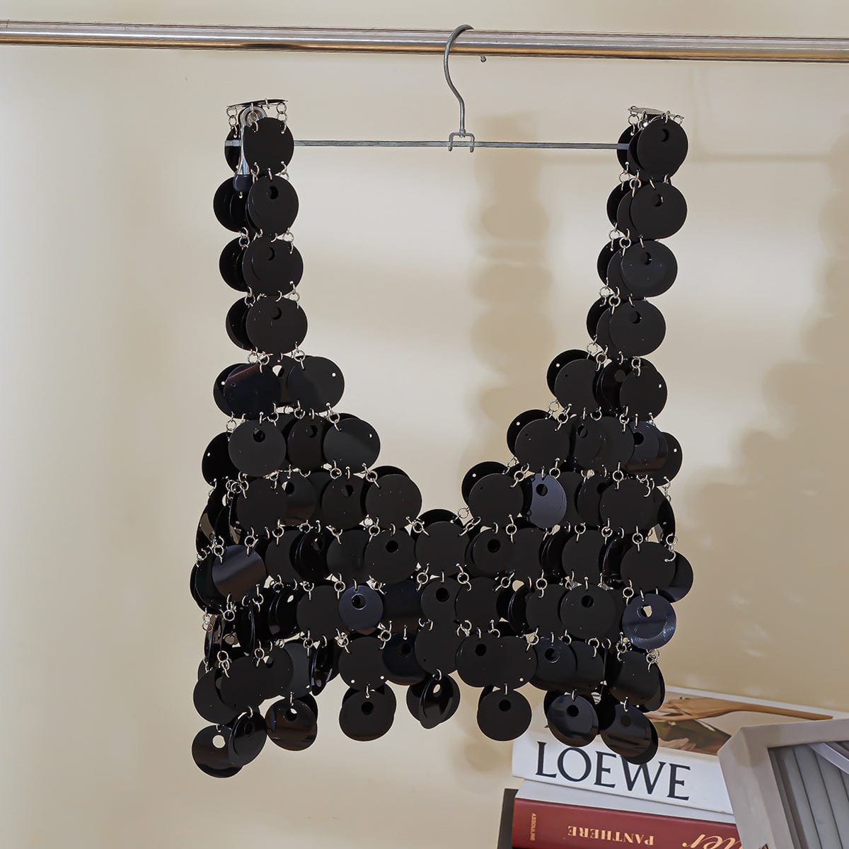 Chic Backless Colorful Sequins Body Chain Bra - ArtGalleryZen