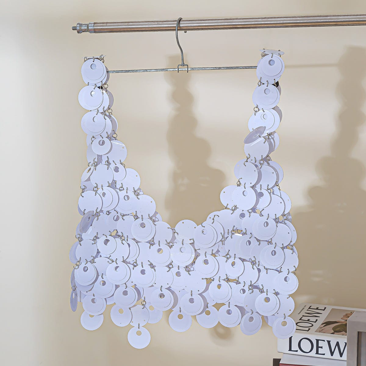 Chic Backless Colorful Sequins Body Chain Bra - ArtGalleryZen