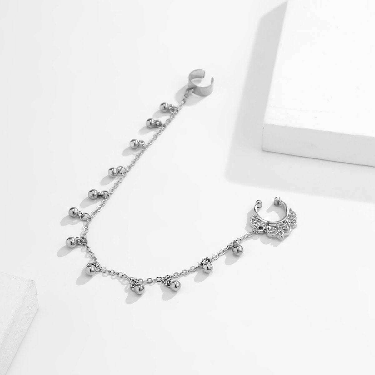 Chic Ball Tassel No Piercing Septum To Ear Chain - ArtGalleryZen