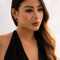 Thumbnail for Chic Ball Tassel No Piercing Septum To Ear Chain - ArtGalleryZen