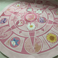 Thumbnail for Chic Barbie 12 Dancing Princesses Floral Round Plush Rug Carpet - ArtGalleryZen