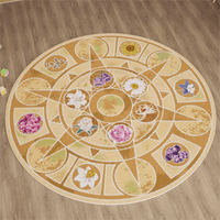 Thumbnail for Chic Barbie 12 Dancing Princesses Floral Round Plush Rug Carpet - ArtGalleryZen