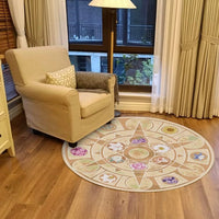 Thumbnail for Chic Barbie 12 Dancing Princesses Floral Round Plush Rug Carpet - ArtGalleryZen
