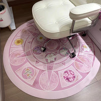 Thumbnail for Chic Barbie 12 Dancing Princesses Floral Round Plush Rug Carpet - ArtGalleryZen