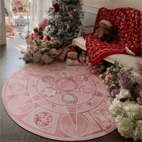 Thumbnail for Chic Barbie 12 Dancing Princesses Floral Round Plush Rug Carpet - ArtGalleryZen