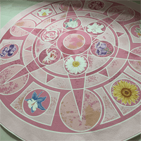 Thumbnail for Chic Barbie 12 Dancing Princesses Floral Round Plush Rug Carpet