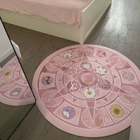 Thumbnail for Chic Barbie 12 Dancing Princesses Floral Round Plush Rug Carpet