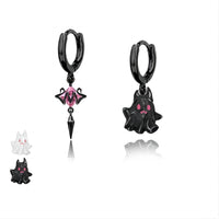 Thumbnail for Chic Black and White Little Ghost Earrings - ArtGalleryZen