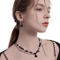 Thumbnail for Chic Black and White Little Ghost Earrings - ArtGalleryZen