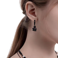 Thumbnail for Chic Black and White Little Ghost Earrings - ArtGalleryZen