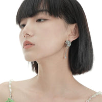 Thumbnail for Chic Blue Iceberg Natural Stone Inlaid Asymmetric Earrings - ArtGalleryZen