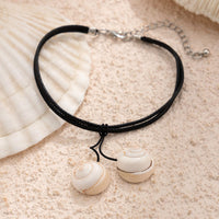 Thumbnail for Chic Boho Shell Charm Wax Cord String Anklet