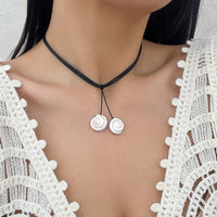 Thumbnail for Chic Boho Shell Pendant Wax Cord String Necklace