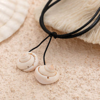 Thumbnail for Chic Boho Shell Pendant Wax Cord String Necklace