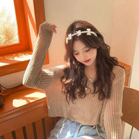 Thumbnail for Chic Bowknot Pearl Hair Band - ArtGalleryZen