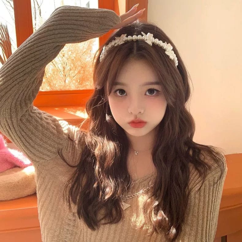 Chic Bowknot Pearl Hair Band - ArtGalleryZen