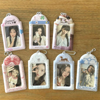 Thumbnail for Chic Bowknot Puppy Cake Kpop Keychain Photocard Holder - ArtGalleryZen